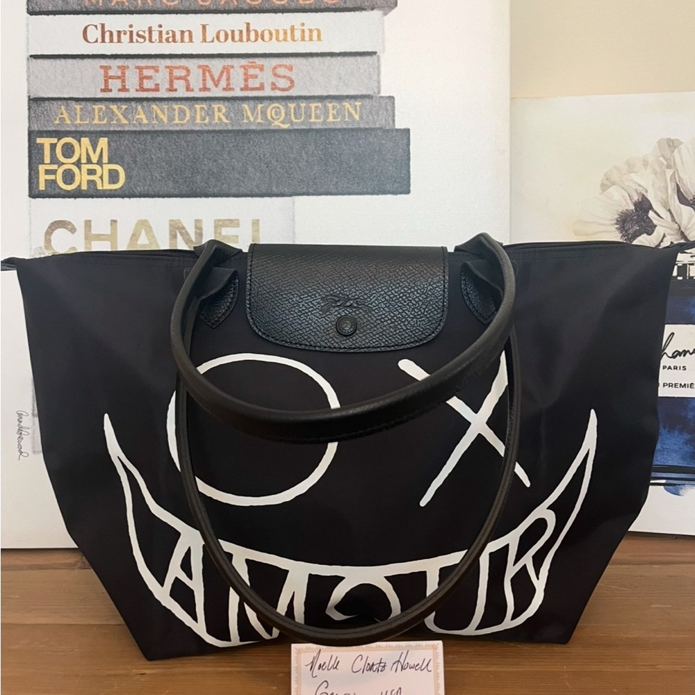 Longchamp x André Le Pliage Large Shopping Tote Bag NWOT
